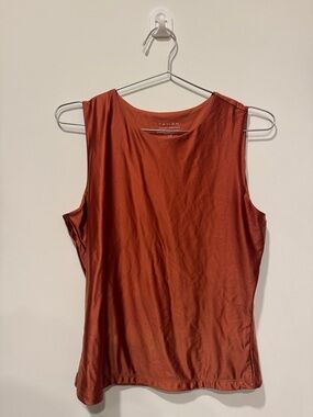 Tahari Sleeveless Tank Top in Rust Orange